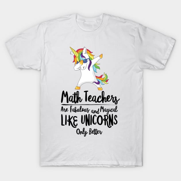 Math Teacher Unicorn School Counselor Mathematics Coach Tutor Therapist T-Shirt by Shirtsurf